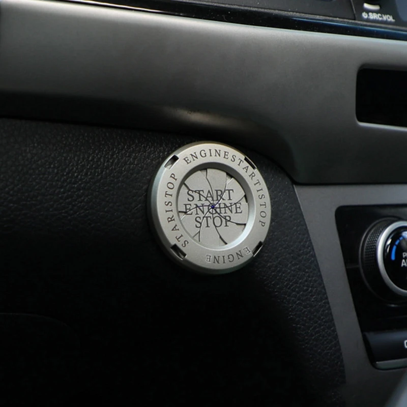 سيارة زر واحد بدء زر دوران لغطاء الحماية شخصية السيارات محرك بدء زر التوقف غطاء تعديل Sti #2