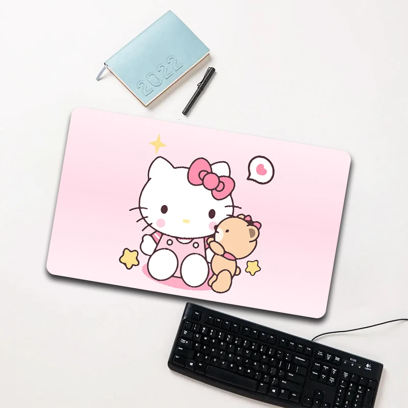 

Sanrio Hello Kitty Bear Pink Mouse Pad Large Non-slip Waterproof Desk Mat for Computer Laptop