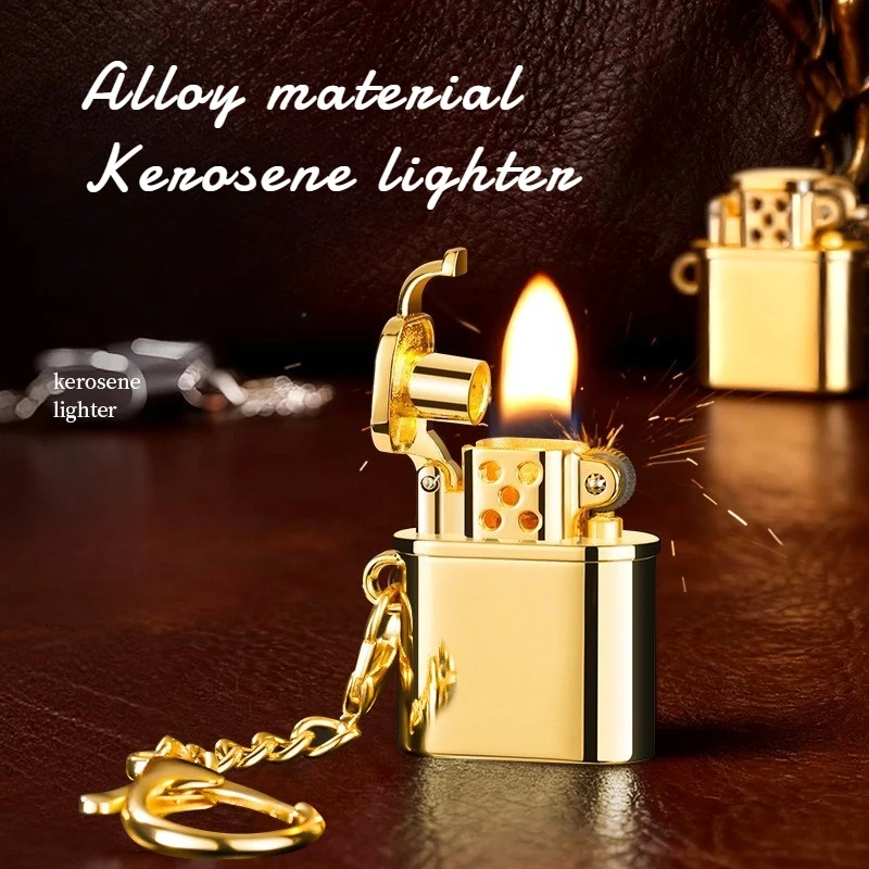 

Portable Mini Fingertip Lighter Creative Keychain Pendant Grinding Wheel Lighter Cigarette Accessory Gift