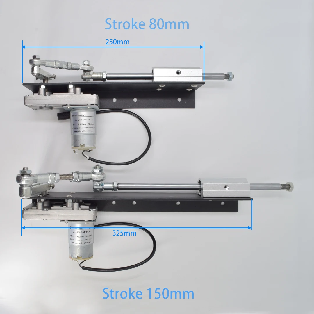 Imagem -04 - Kit de Atuador Linear Telescópico Novo Suporte e Conector Final Motor de Redução 555 Motor dc Motor Linear Alternante