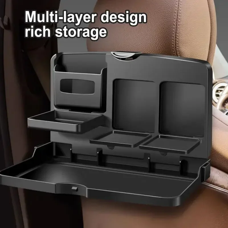Car Backseat Tray Table,Foldable Seat Back Laptop Desk,Vehicle Eating Food Tray With Phone Holder,Passenger Travel Tray