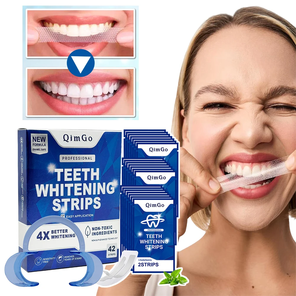 Professional Tooth Whitening Strips Natural Mild Tooth Whiten Patch Elastic Teeth Stains Removal Enamel Safe For Daily Use