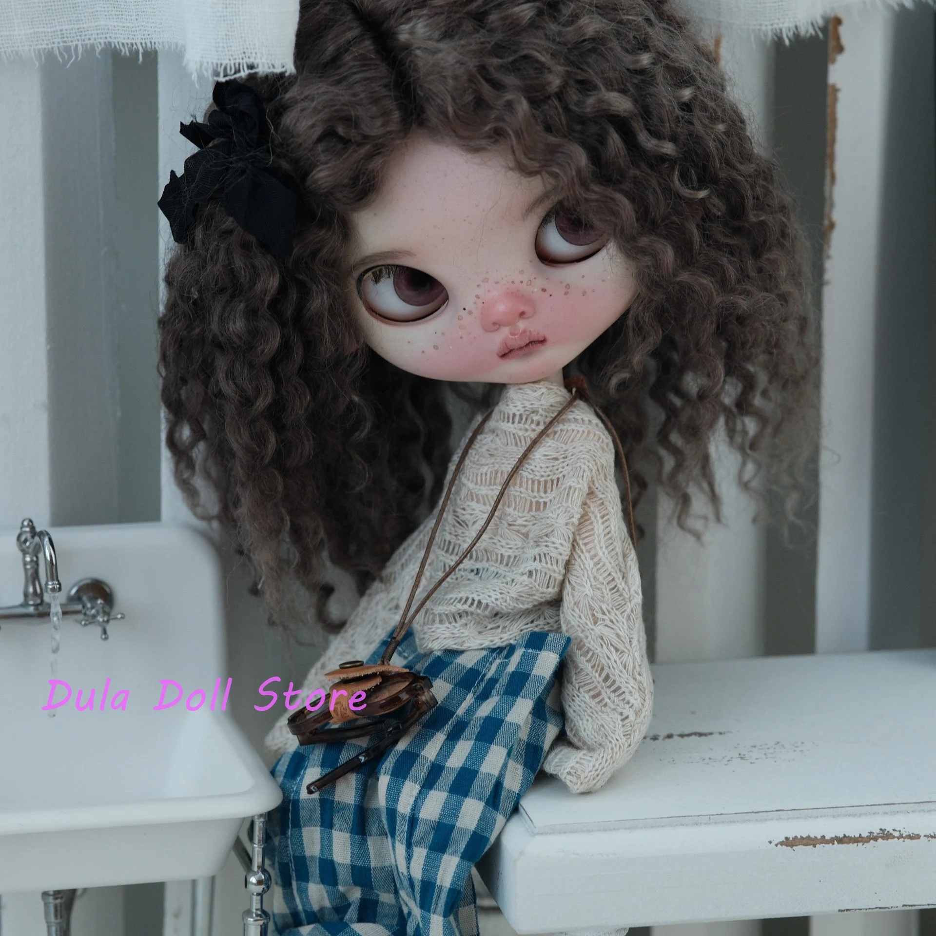 Ropa de muñeca Dula, top de punto minimalista de estilo callejero y pantalones a cuadros, conjunto Blythe ob24 ob22 ICY JerryB 1/6, accesorios para muñecas Bjd