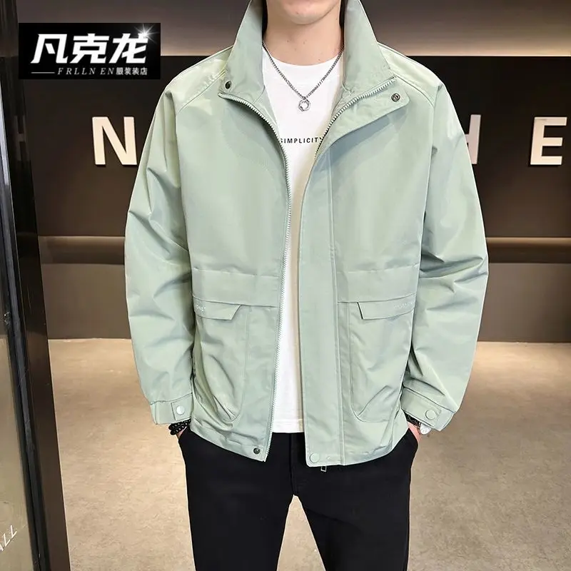 

Autumn and Winter New Gown Sports Trench Cargo Versatile Charging Couple Coat Jackets for Men Motorcycle Bomber Jacket