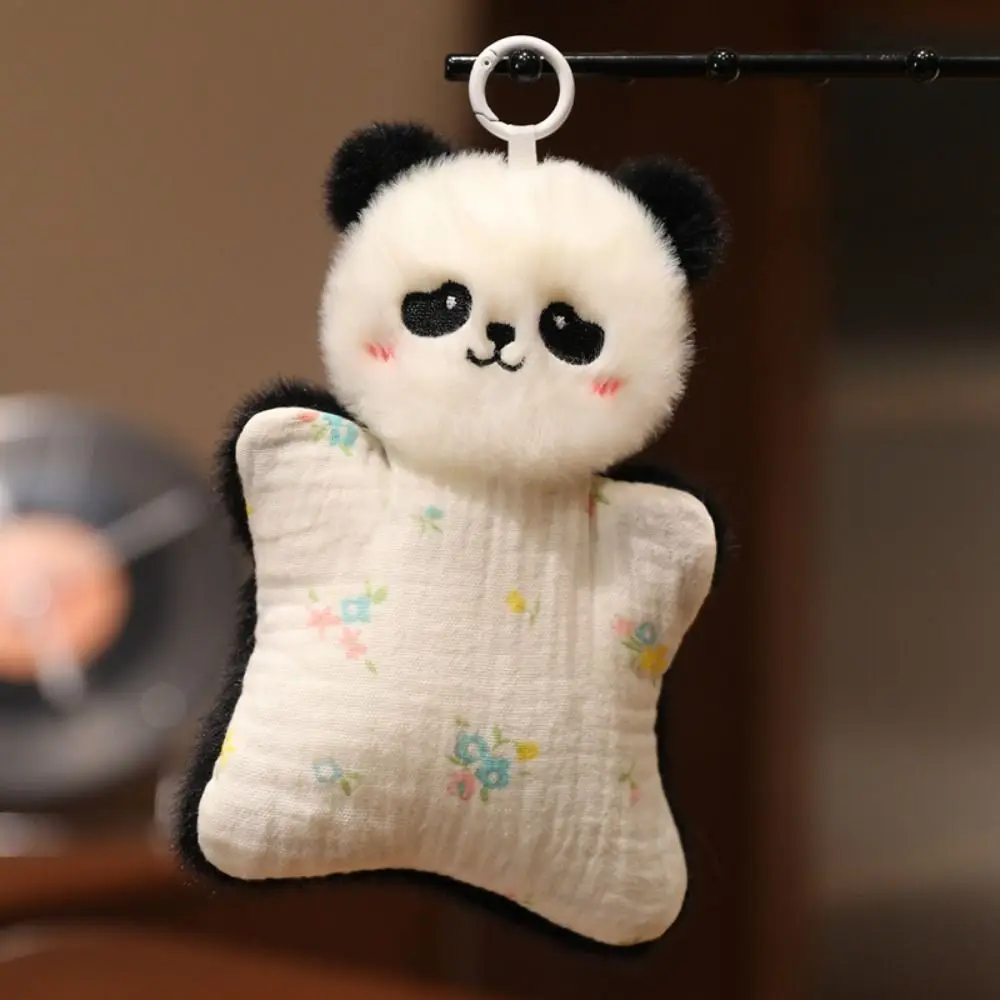 محاكاة كابيبارا دمية الاصبع لينة الكرتون الباندا أفخم المعلقات رقيق Kawaii أفخم دمية على شكل أرنب قلادة حلي معلقة #4