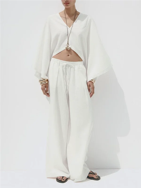 

Loose Women's Casual Outerwear Jiangsu Warehouse ip Comfortable Long Pants Regular Thin Pure Color Faion Sle