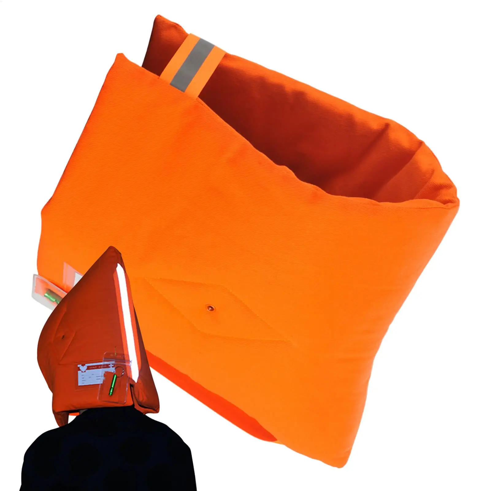 

Портативный чехол для головы для предотвращения катастрофа со светоотражающими полосками, свисток, огнестойкая ткань, теплая огнестойкая подушка для сиденья 32X37 см