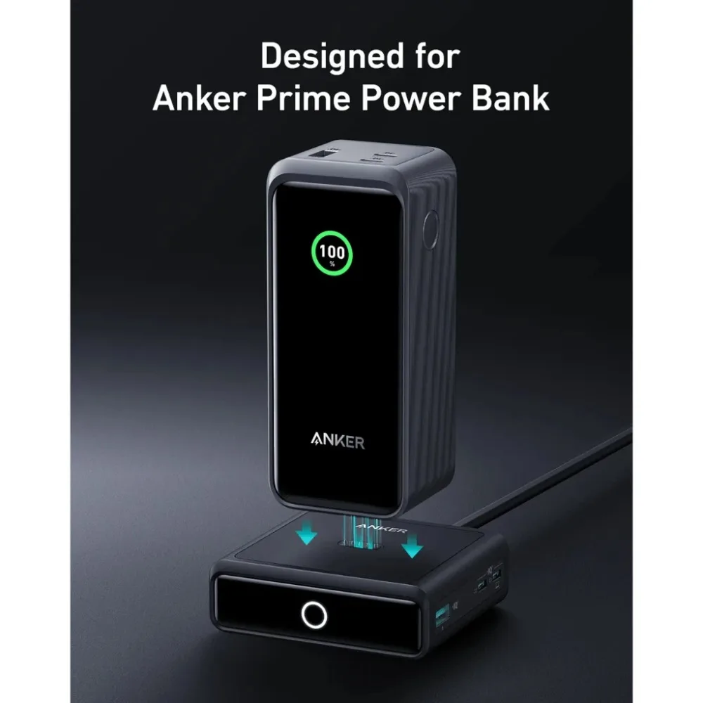 Anker A1902 100W 4-Port Fast Charging Base Charger Compatible with Anker Prime Power Bank MacBook iPhone 15 Series
