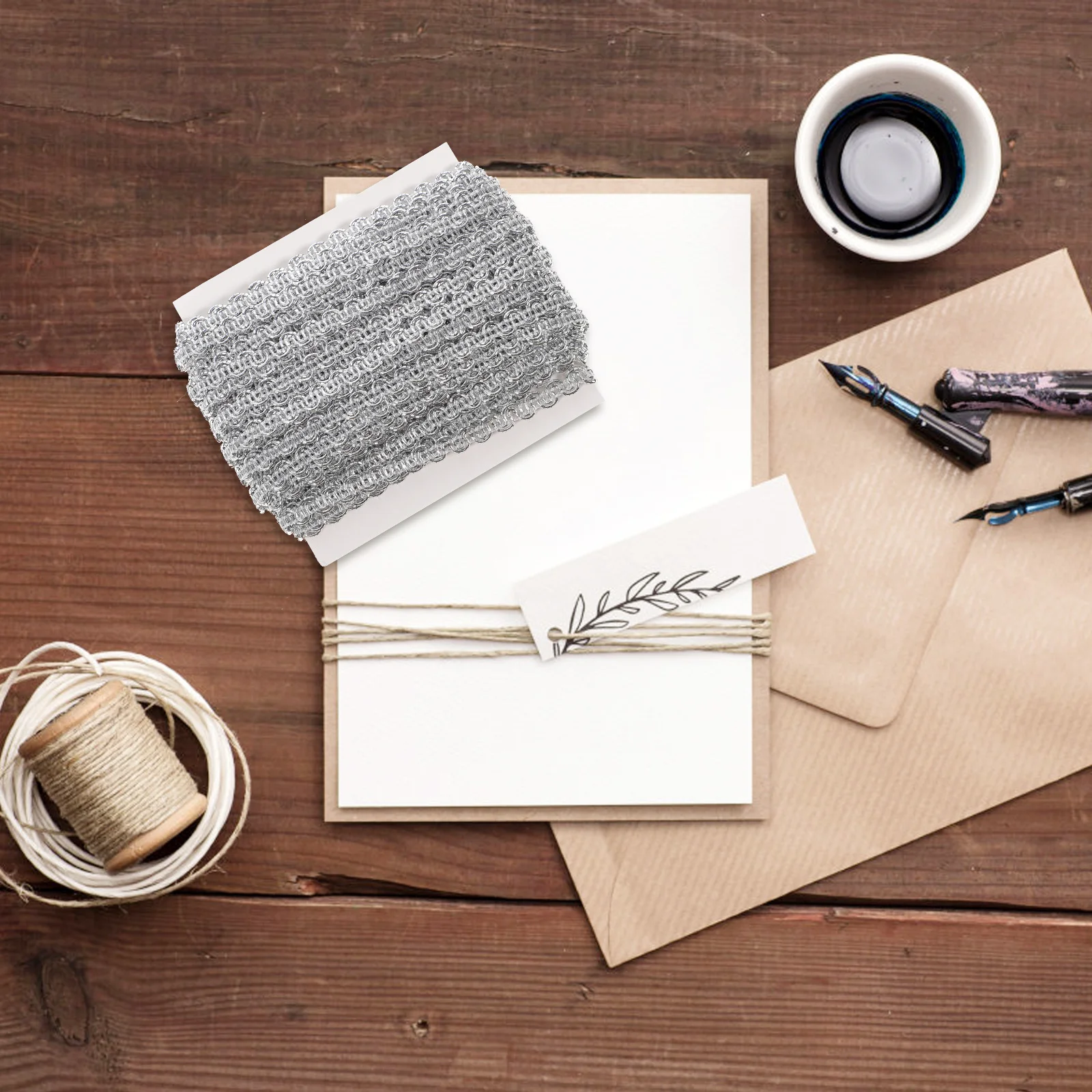 

10M 0.6Cm Braided Gimp Trim Silver Ribbon For Wedding Birthday Party Diy Decoration Crafts Scrapbooking Costume Gift Wrapping