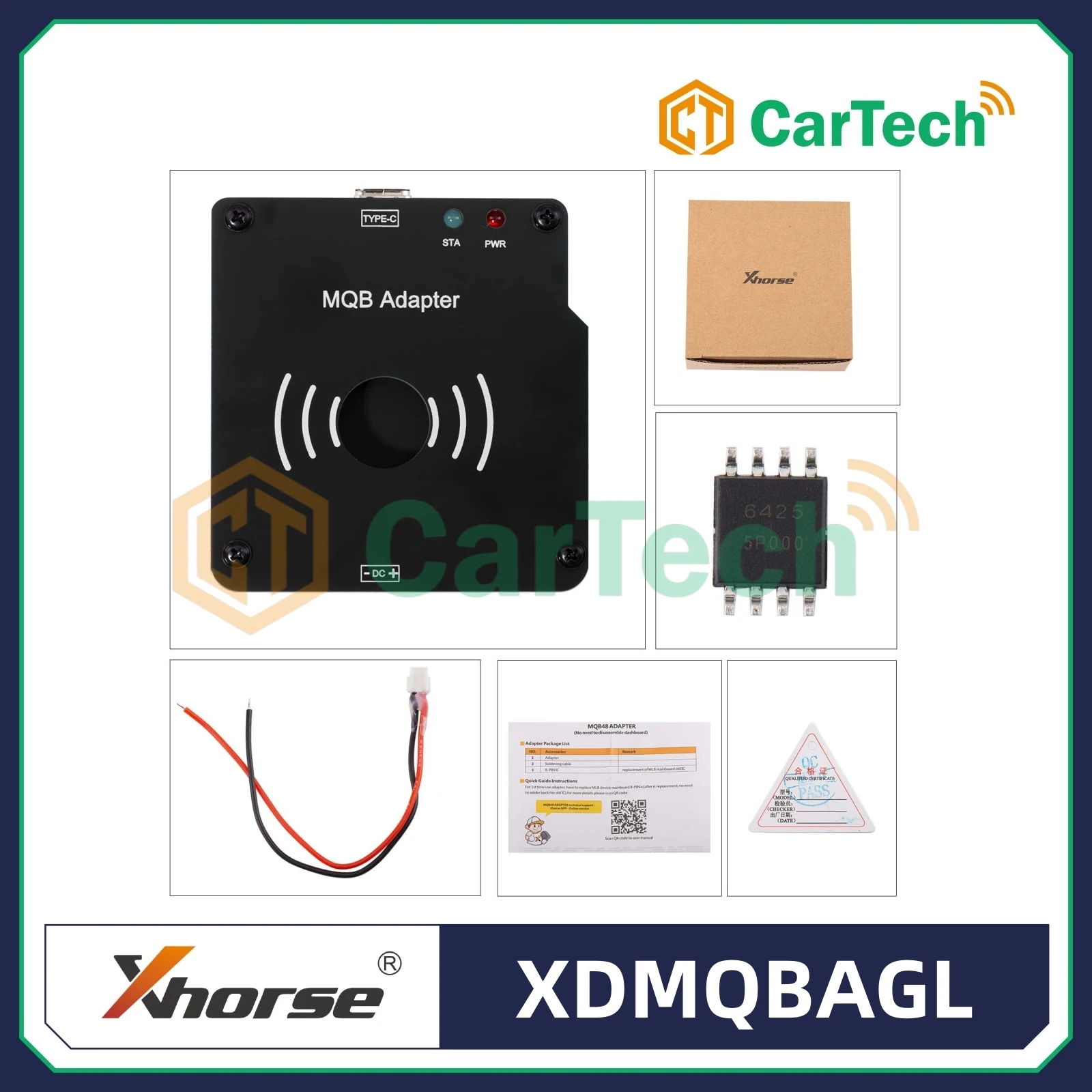 

1PCS Original XHORSE MQB48 Adaptor No Need To Disassemble Dashboard XDMQBAGL For VVDI MLB TOOL