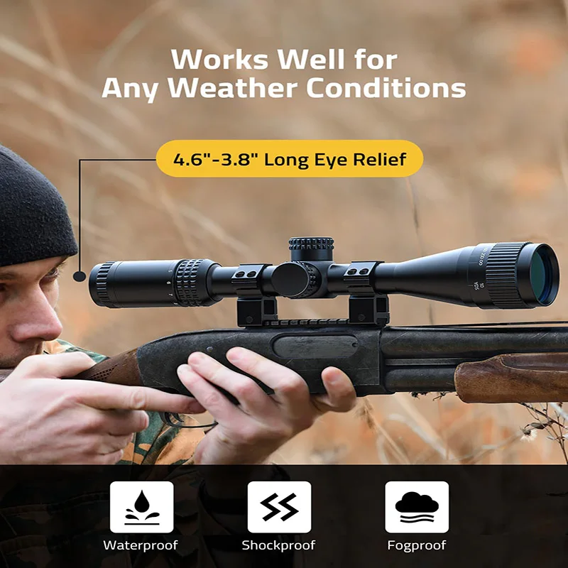 

CVLIFE 3-9x40 Rifle Scope AO FT Mil Dot Or Crosshair Reticle Hunting Rifle Scopes with Parallax Adjustment 1 Inch Tube Scope