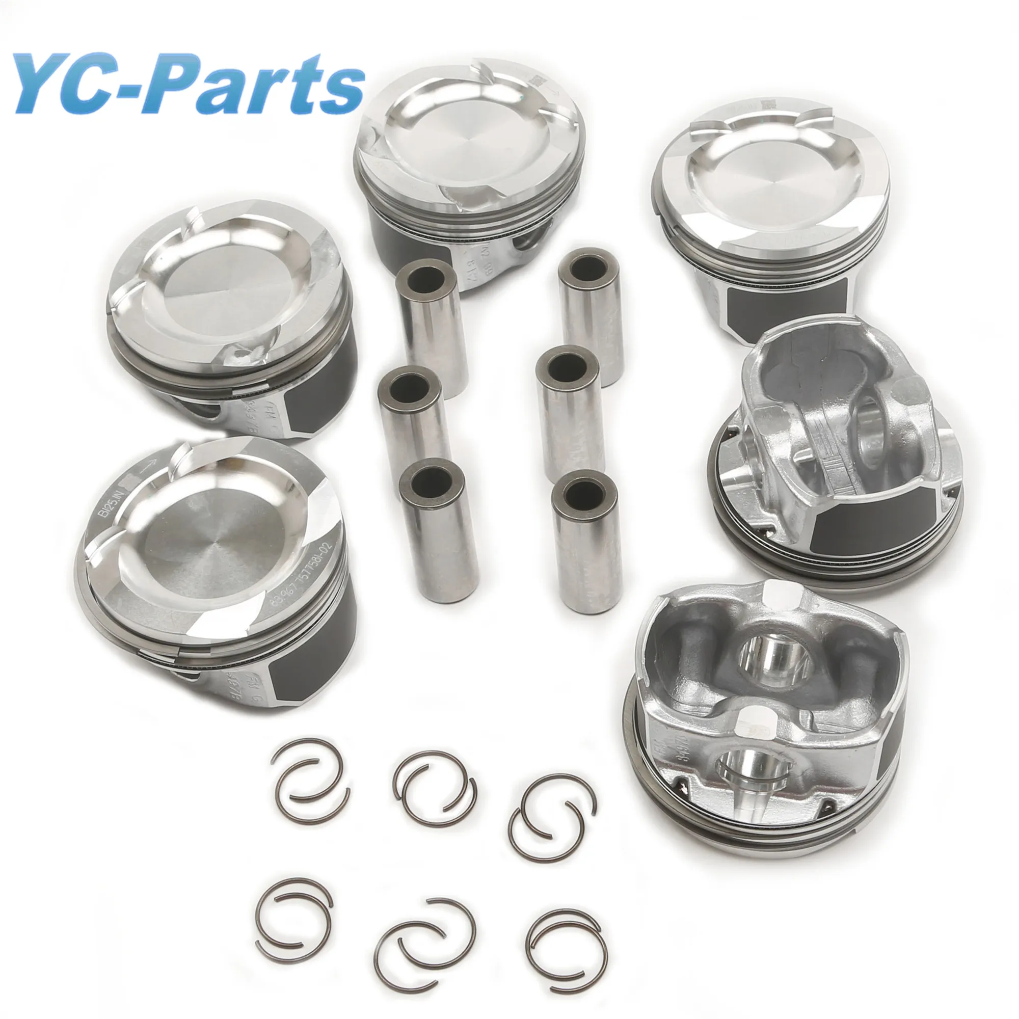 

6Pcs Pistons & Rings Assembly Kit STD 84mm 22mm For BMW E82 M Coupe E90 335i F02 740Li Z4 E89 sDrive35i X6 E71 N54B30 3.0T L6