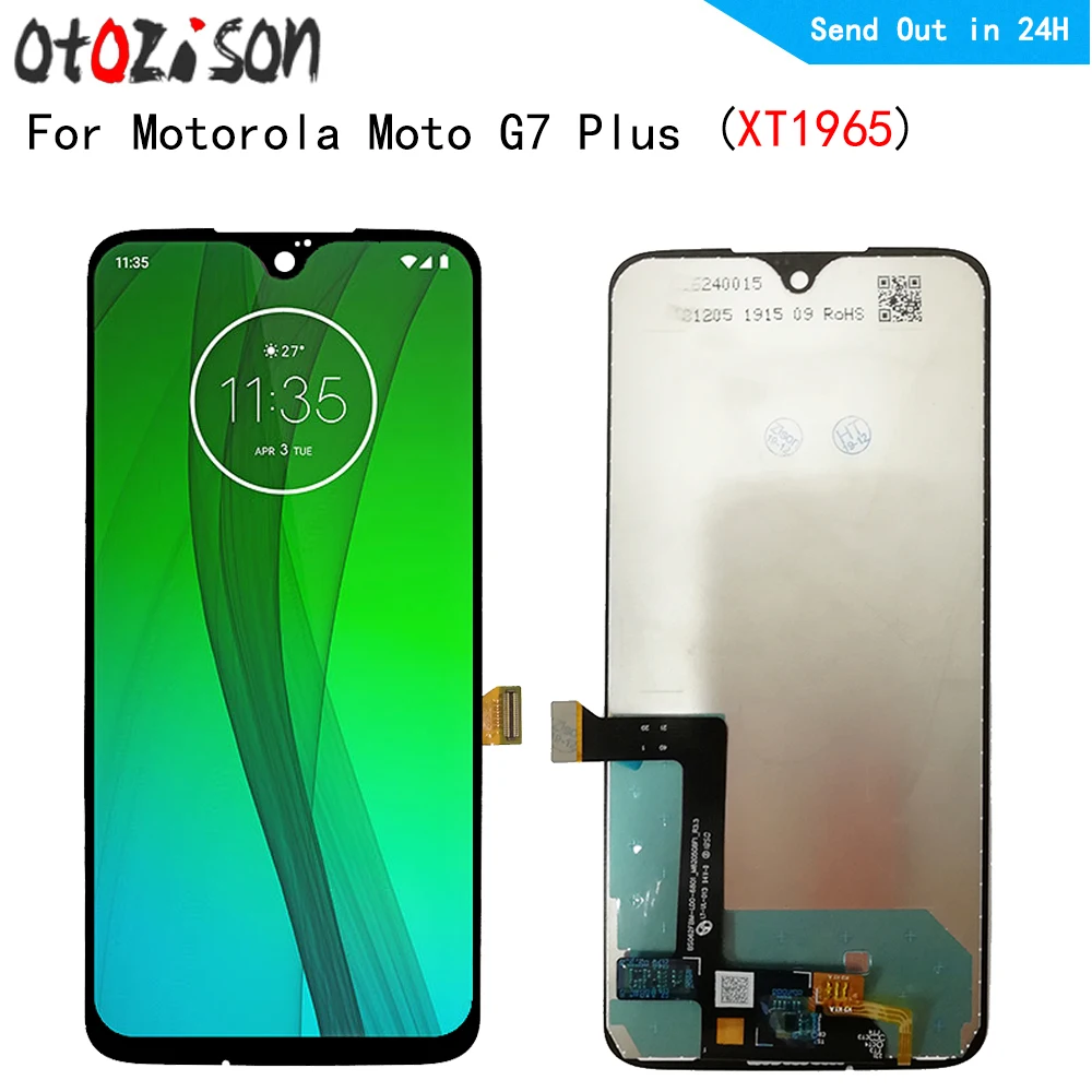 6.2" IPS G7plus Display For Motorola Moto G7 Plus XT1965 LCD Screen Touch Panel Digitizer WIth Frame Assembly