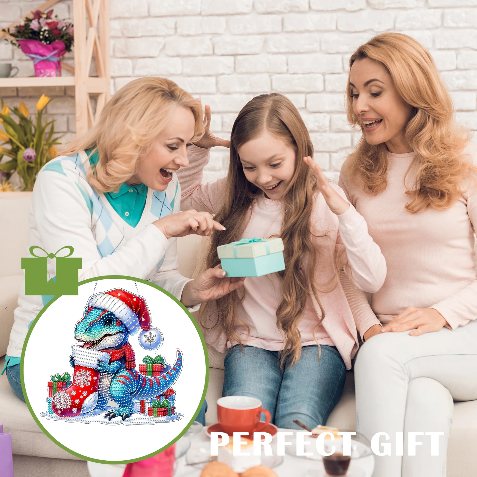 

2D/Flat DIY Table Top Diamond Painting Ornament Kits Double-Sided Diamond Painting Desktop Decorations Bedroom Table Decoration