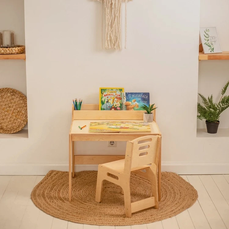 &c Kids Toddler Children Baby Activity Wooden Tables Learning Desk Kids Study Table and Chair Set School Children Furniture Sets - view 5