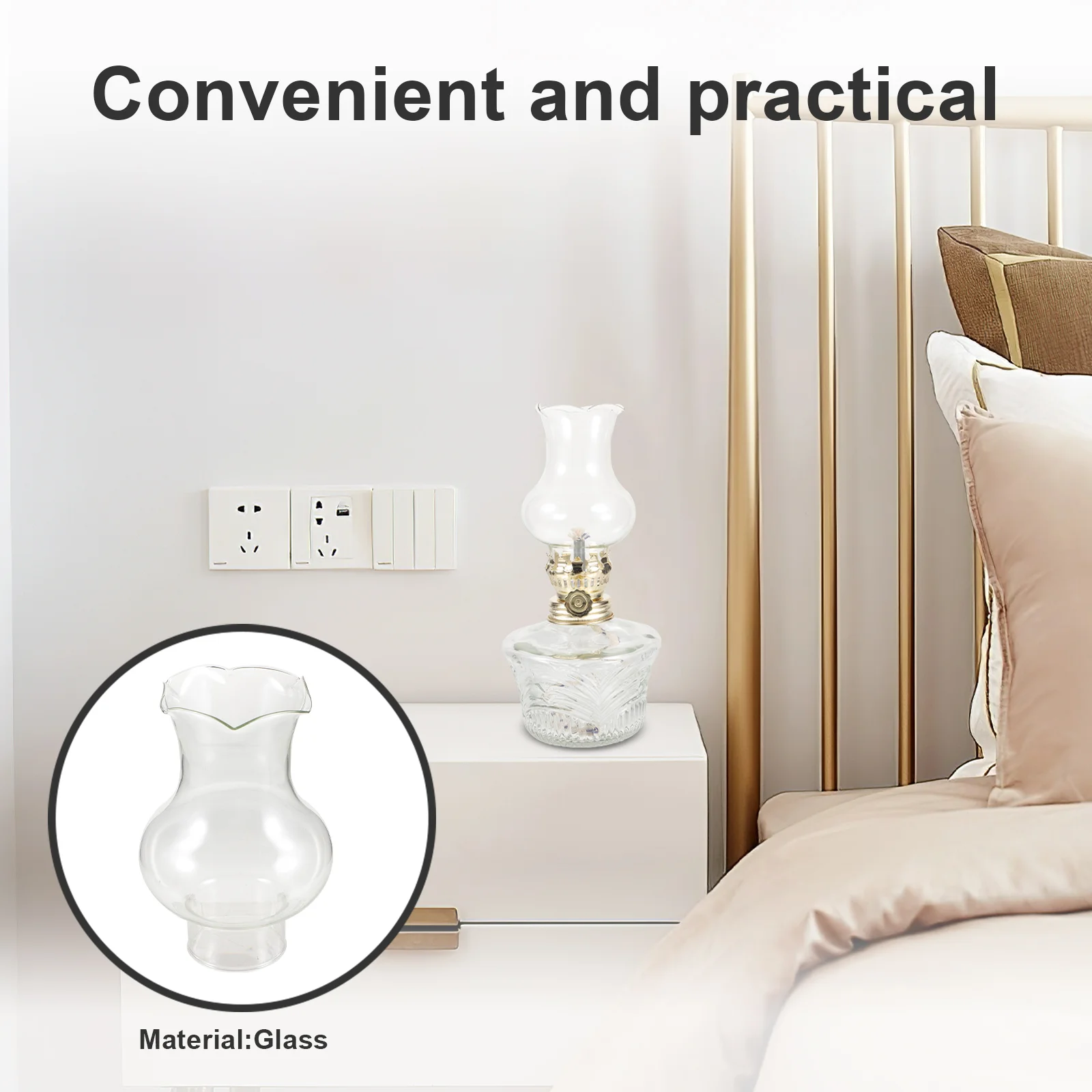 28-hole Kerosene Lamp Glass Lampshade Diameter 3cm Old-fashioned Oil Lantern Light Cover Transparent Shades