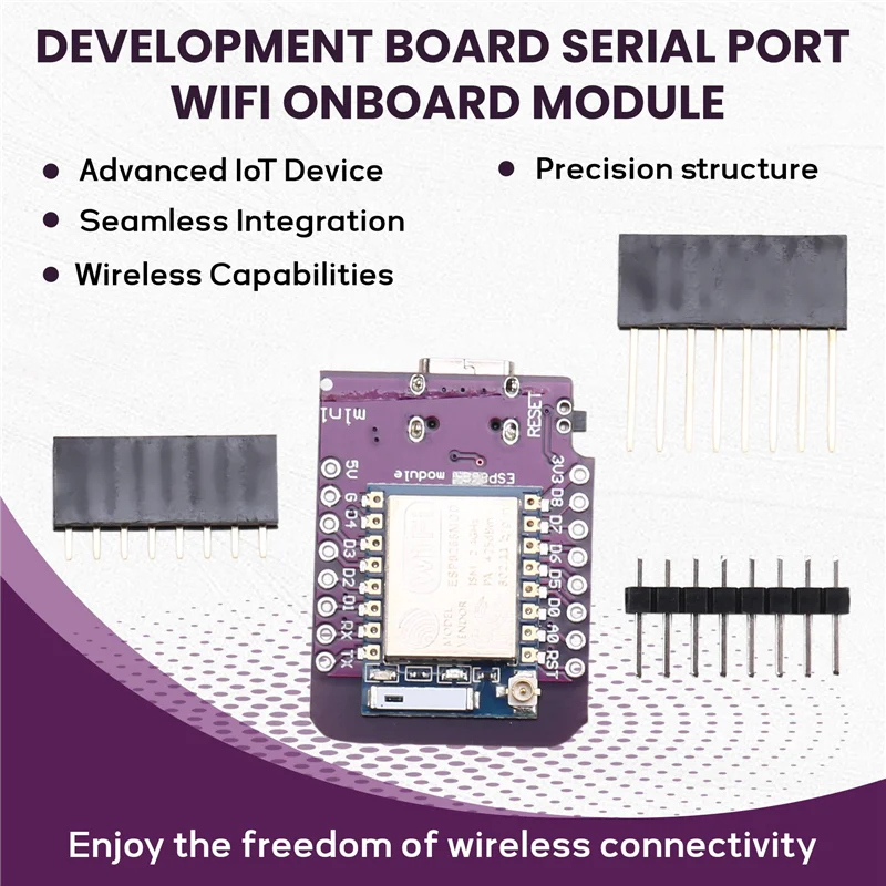 

Exquisite-ESP8266 D1 MINI Макетная плата Беспроводной модуль Wi-Fi, последовательный порт ESP-07S Совместимость с Iot Enhanced Connectivity MINI