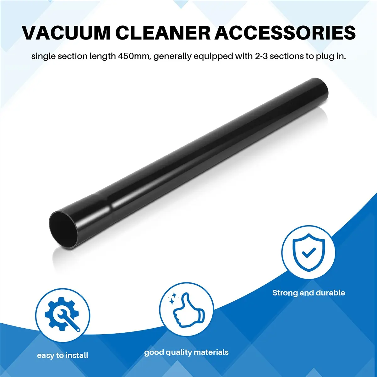 1PCS Vacuum Cleaner Accessories Vacuum Cleaner Straight Tube Long Rod Hard Tube Long Handle Head Inner Diameter 35mmA09G