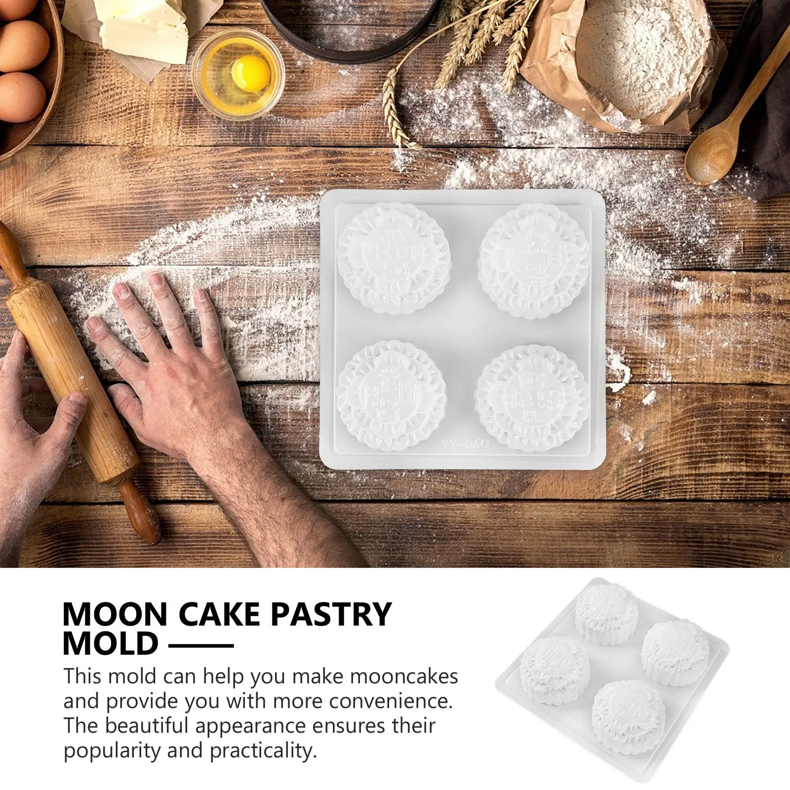 

Multi-Slot Mooncake Mold PP Material Non-Stick DIY Baking Tool for Cookies Chocolate Festival Kitchen Use Chinese Traditional