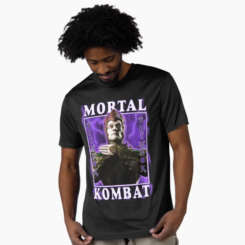 

Shinnok MK Vintage 90's Mortal Kombat Gift tee for gamer 100% cotton printed Men's Short Sleeve Graphic T-Shirt All size tops