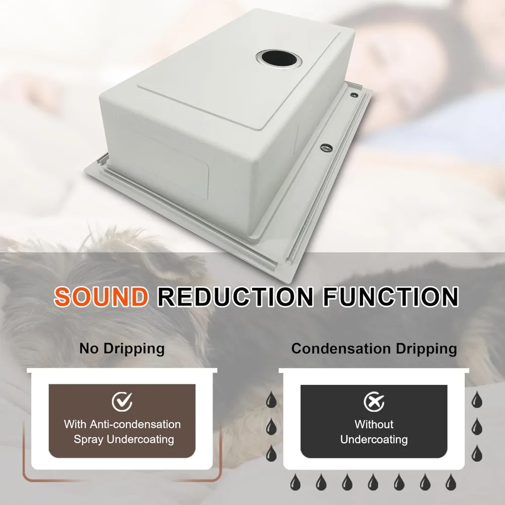 انخفاض في حوض المطبخ 33x22 Topmount 16 مقياس الفولاذ المقاوم للصدأ اليدوية وعاء واحد عميق فوق جبل المصارف 33x22x9 #6