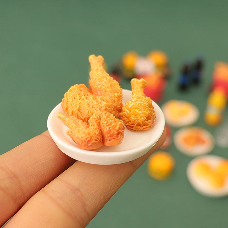 6 ピース/10 ピース/セットミニチュアドールハウスハンバーガーコーラカップファーストフードドールハウス用プレイキッチンアイスクリームアクセサリーおもちゃ