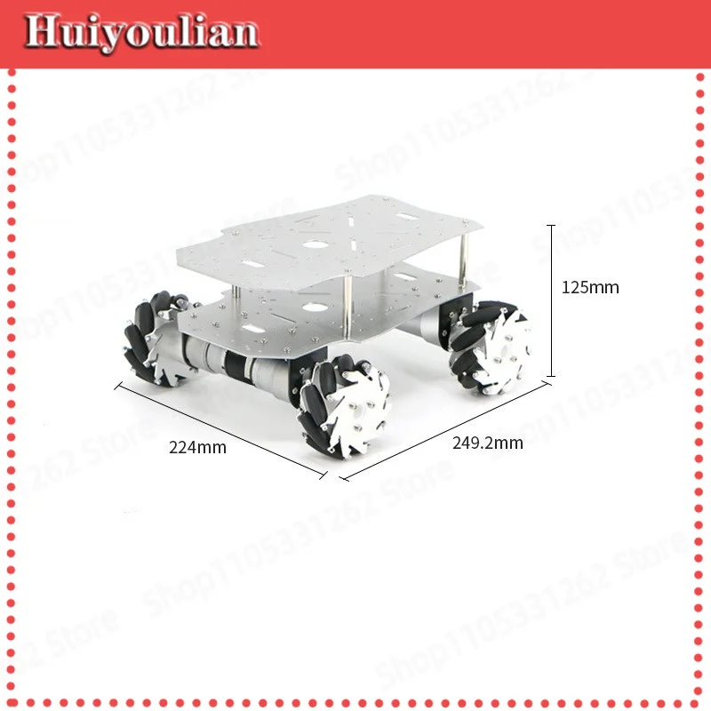 Industrial High Precision R3 Mecanum Wheel 4WD Smart Robot Chassis Compatible with Multiple Mainboards DIY Car