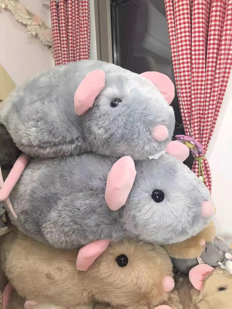 Cute Fluffy Animal Fancy Mouse Soft Giant Mouse Pet Rat Stuffed Doll Hugging Sleeping Pillow Gift Deco 51inch 130cm DY10425