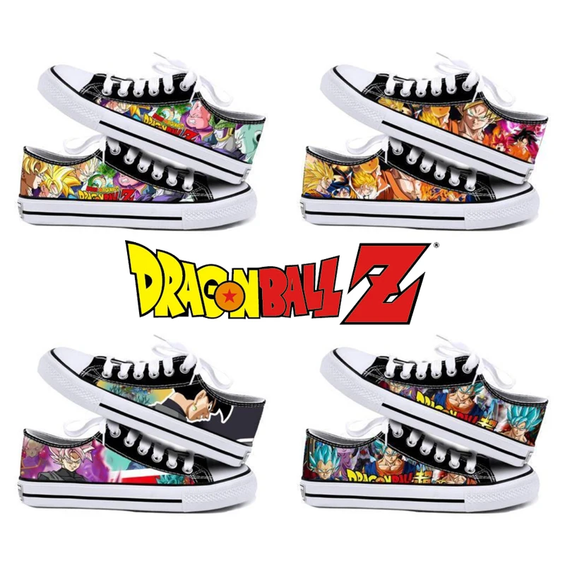 Dragon Ball Goku Men Canvas Shoes Cartoon Anime Boys Fashion Casual Sneakers Student Sports Shoes Low Top Woman Vulcanize Shoes