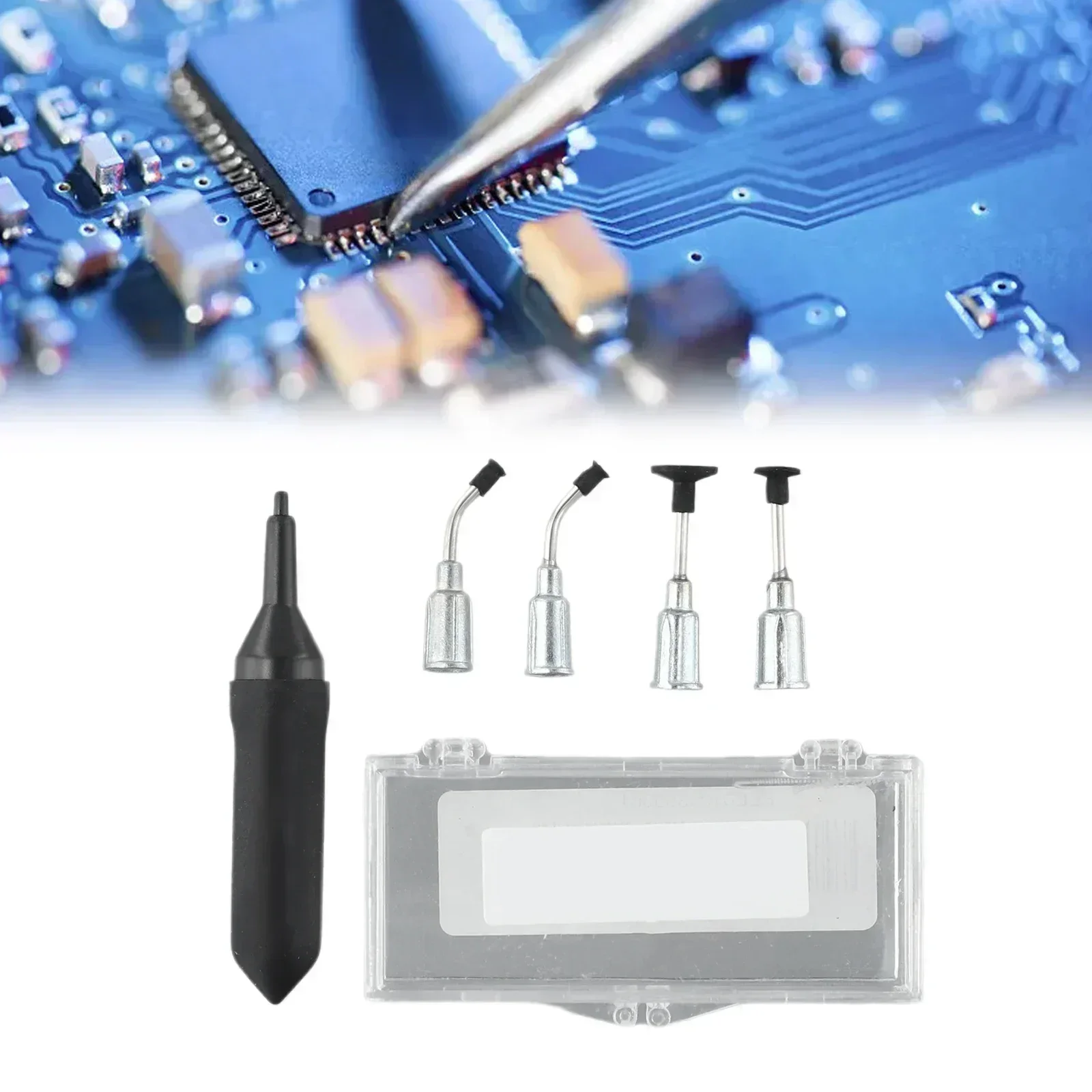 Vacuum Suction Pen Kit With 4 Suction Cups IC Tweezers IC Chip Extractor Desoldering Sucking Pen Picking Tool Hand Tools