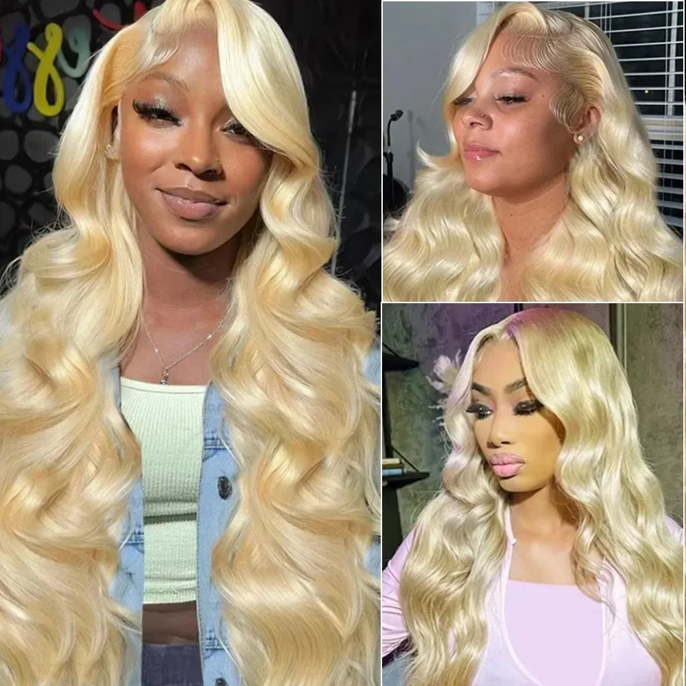 613 13x6 Lace Front Wig Human Hair Body Wave Blonde 13x4 HD Lace Front Wigs Blonde Wig Human Hair Pre Plucked 613 Human Hair Wig