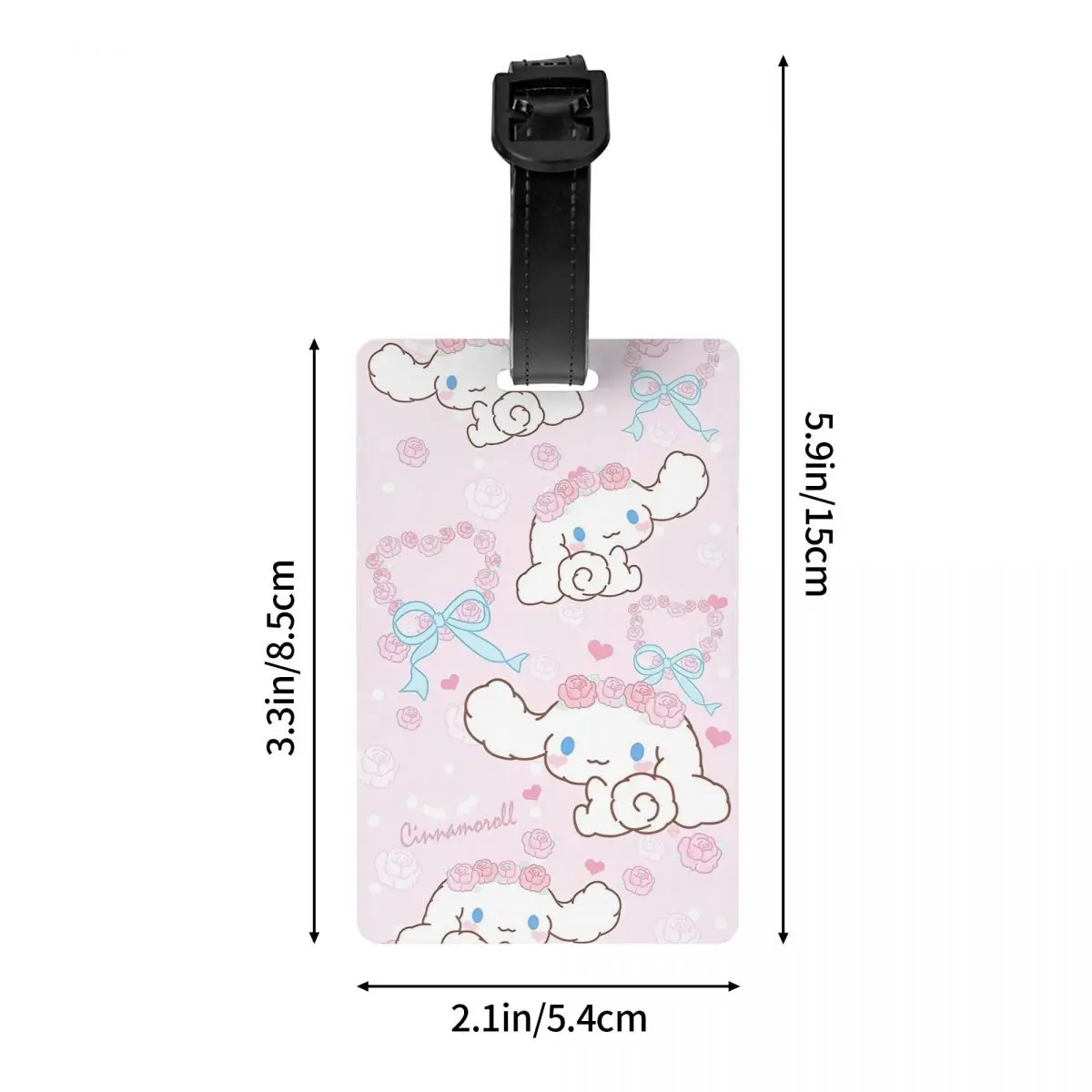 Etichette per bagagli Sanrio Cinnamoroll Cute Cartoon Holder etichette per bagagli ID indirizzo Holder etichetta per bagaglio per uomo etichette per bagagli regali