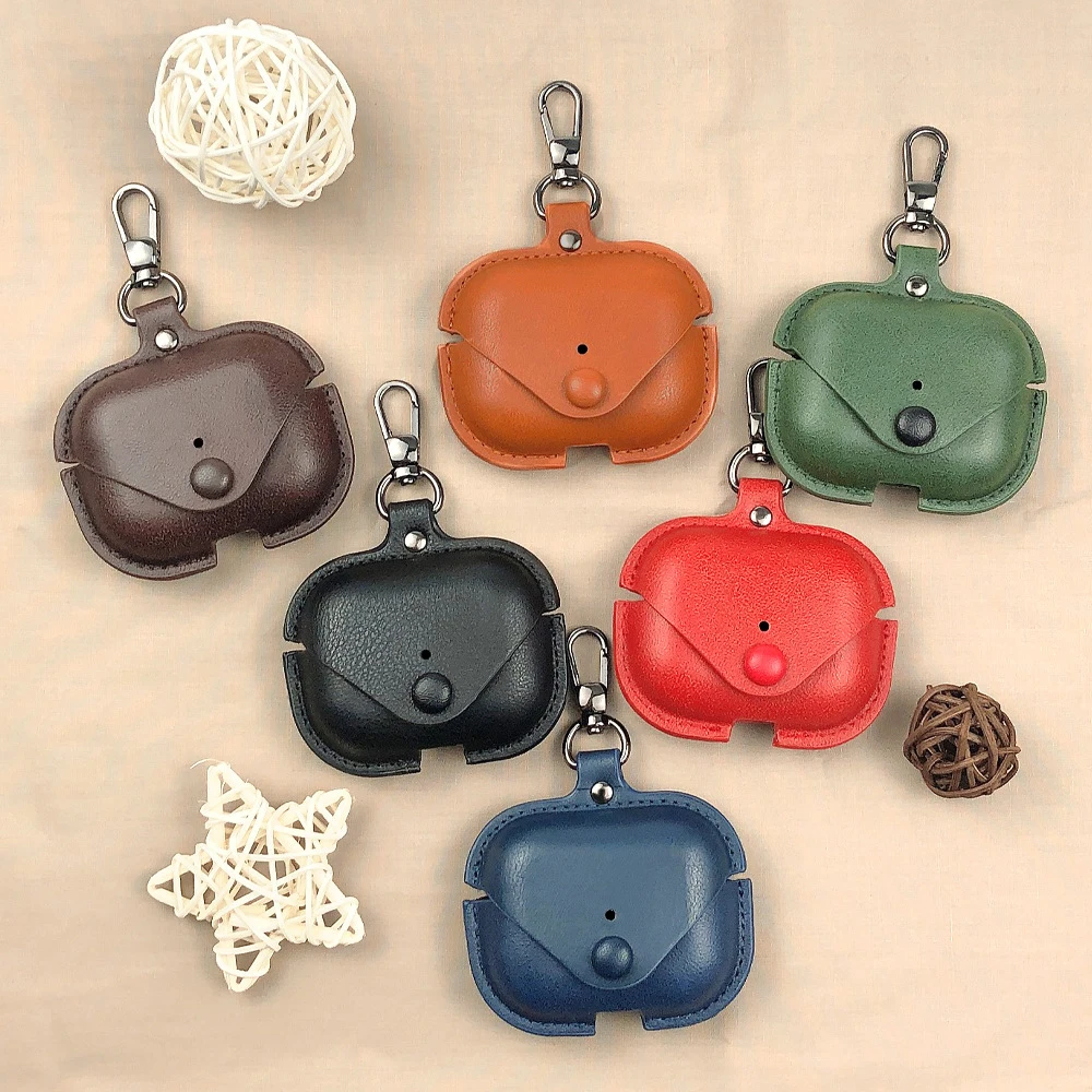 Retro Leather Case for AirPods Pro3 Business Earphone Cases for Apple AirPods Pro3 3rd Generation Cover earphone Shell with Hook