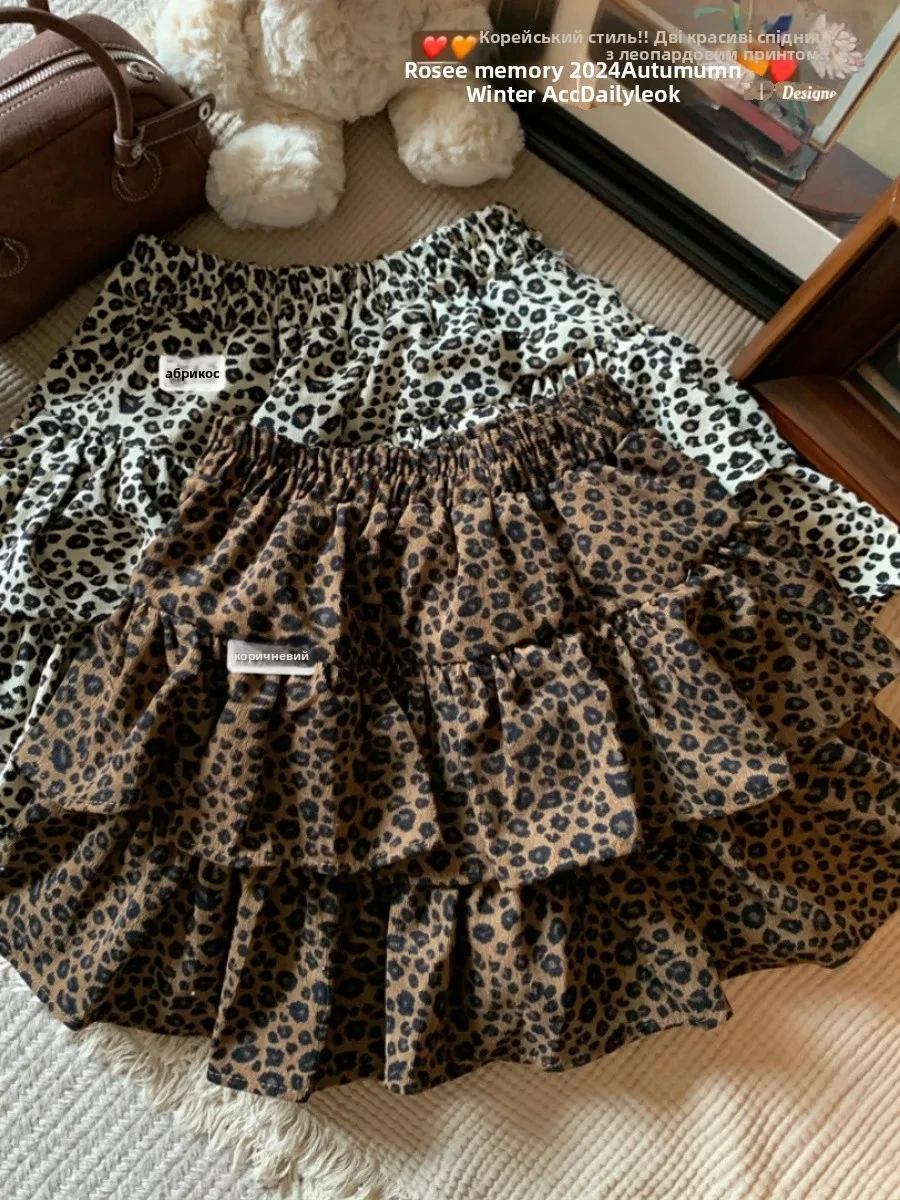 

High Waist Corduroy Skirt for plus Size Women Spring New Sle Anti-Light Cake Skirt A-Line Skirt ort Length