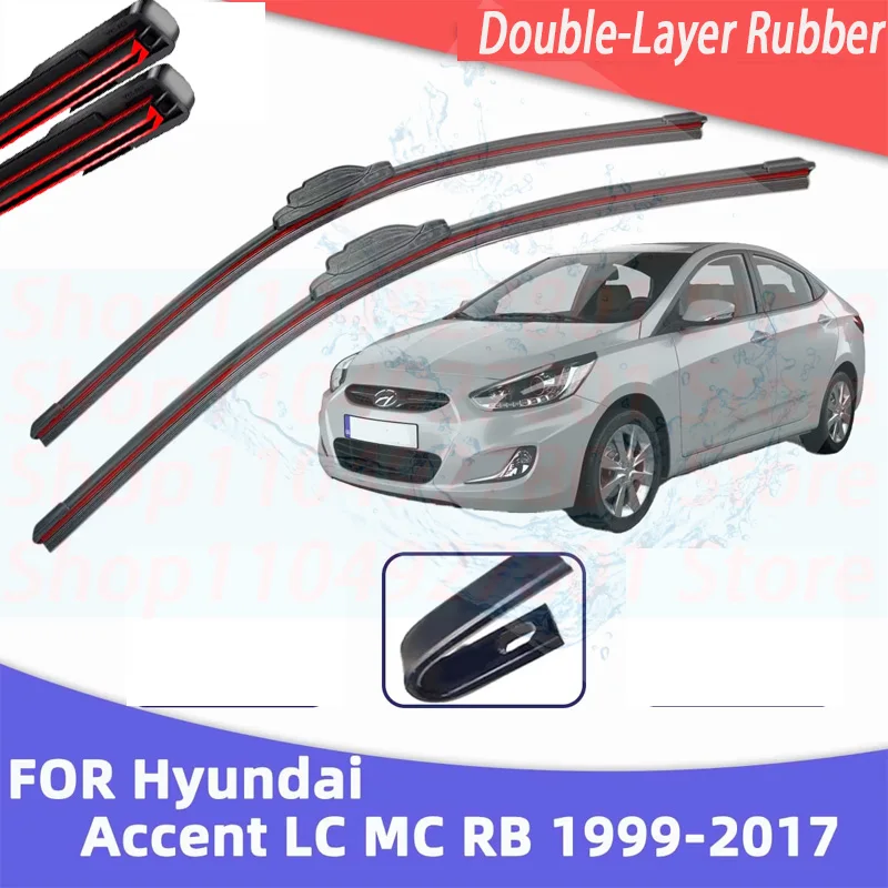 Car Wiper for Hyundai Accent LC Accent MC Accent RB 2006-2017 Leven-layer Strip Wipers 2025 Latest Model Front Windshield Wipers