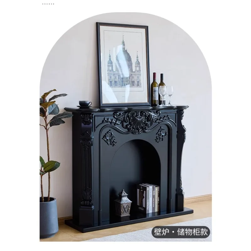 

Yucheng деревянная промышленность/французское ретро, полностью резьба по цельному дереву, цветок, камин, кабинет, имитация камина в стиле пожара, украшение