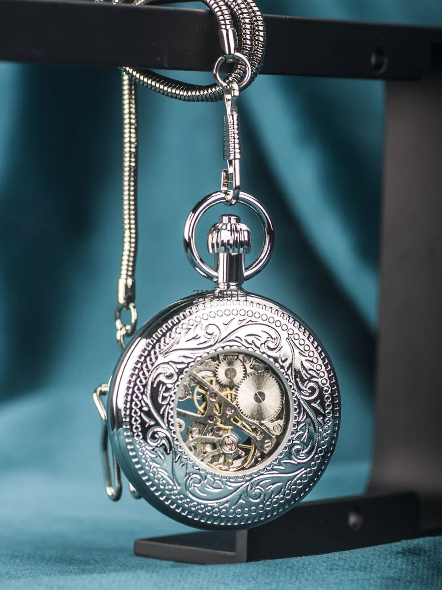 Y  Roman Holiday Copper Automatic Mechanical Pocket Watch Wall Watch Retro Flip Digital Large Dial