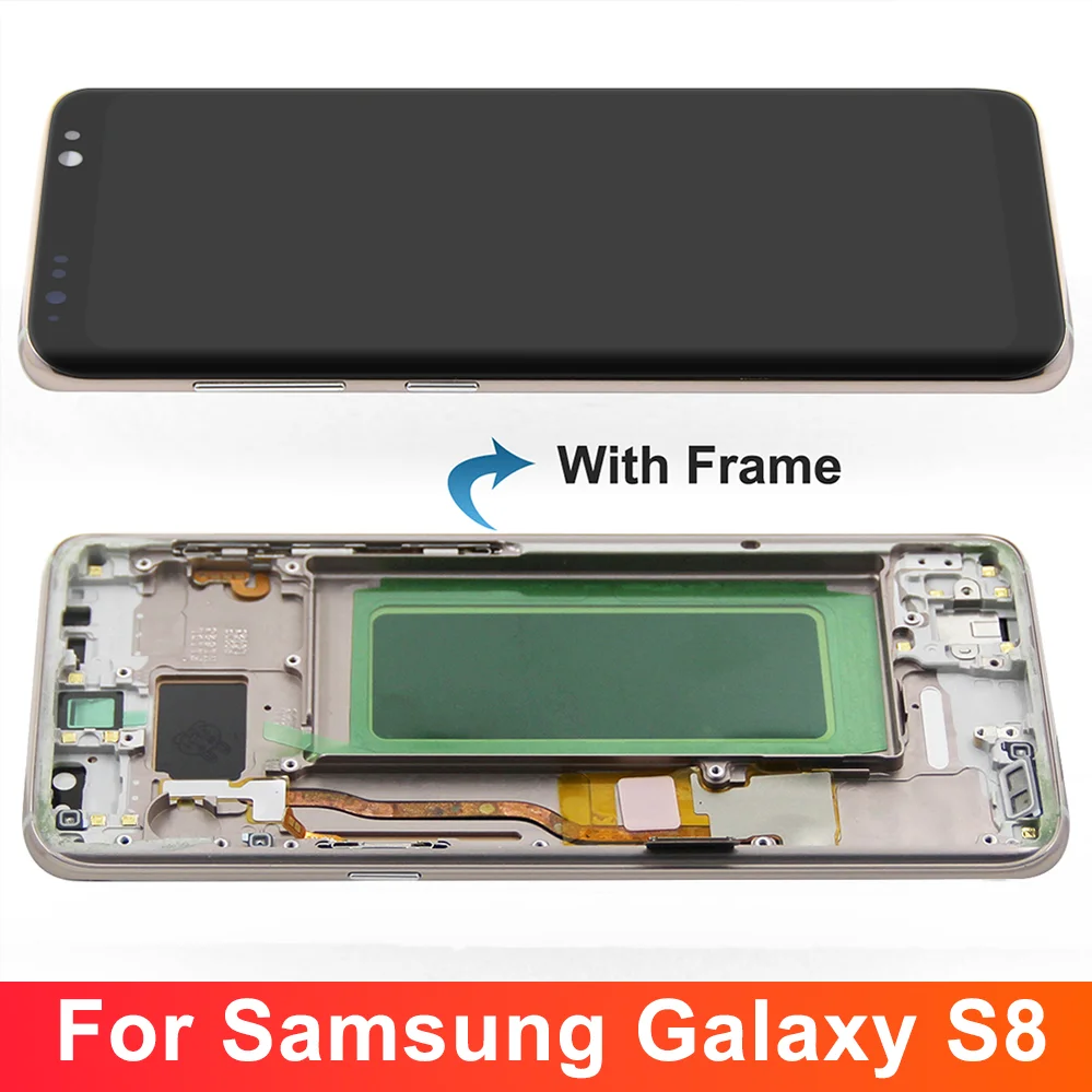 New OLED LCD For SAMSUNG Galaxy S8 LCD S8 G950 G950F LCD Display and Touch Screen With Frame Digitizer Assembly