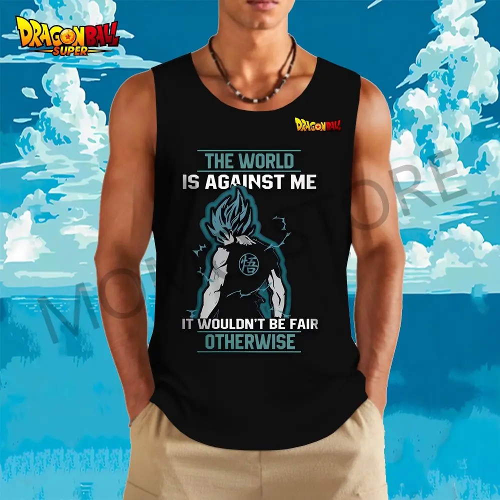 Dragon Ball 110-6XL Goku GYM Men's Vest Kid's Tank Top Sexy Wear Oversized O Neck Bodybuilding Sportswear Man Fashion Streetwear