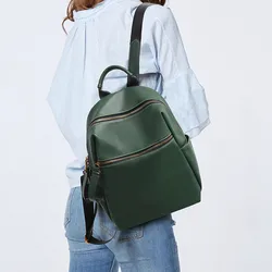 Fashion Backpack Women New Korean Version of Wild Tide Female Soft Leather Casual Large Capacity Travel Backpacks School Bags