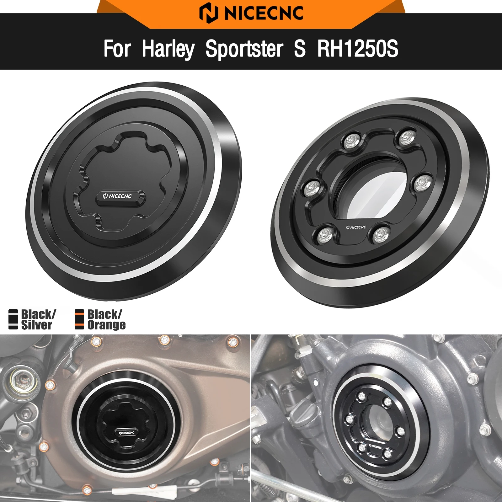 For Harley Sportster S RH1250S 2021-2024 Side Clutch Cover Alternator Plug Cover Pan America 1250 RA1250 Nightster RH975 2023-24
