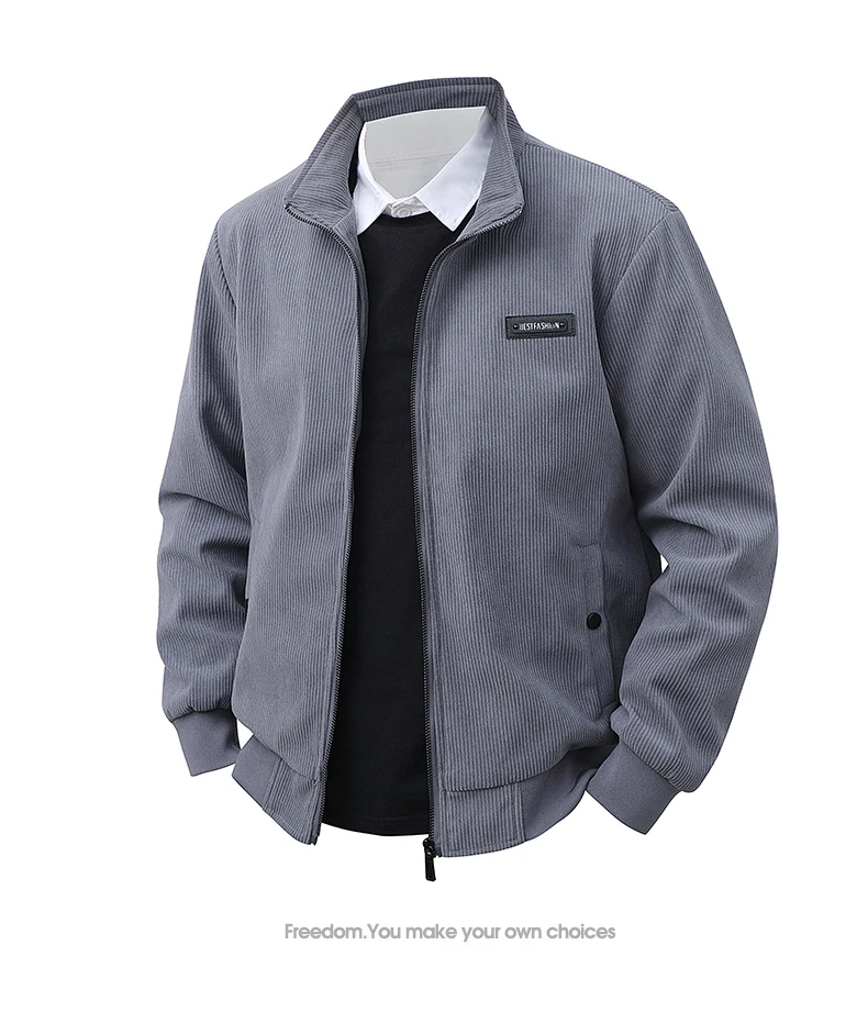 Cordjacke für Herren, Frühling/Herbst, neue amerikanische Retro-Cargojacke, Oberbekleidung, Business-Mantel für Büro, modische Winter-Freizeit- und Arbeitskleidung – Detail 9
