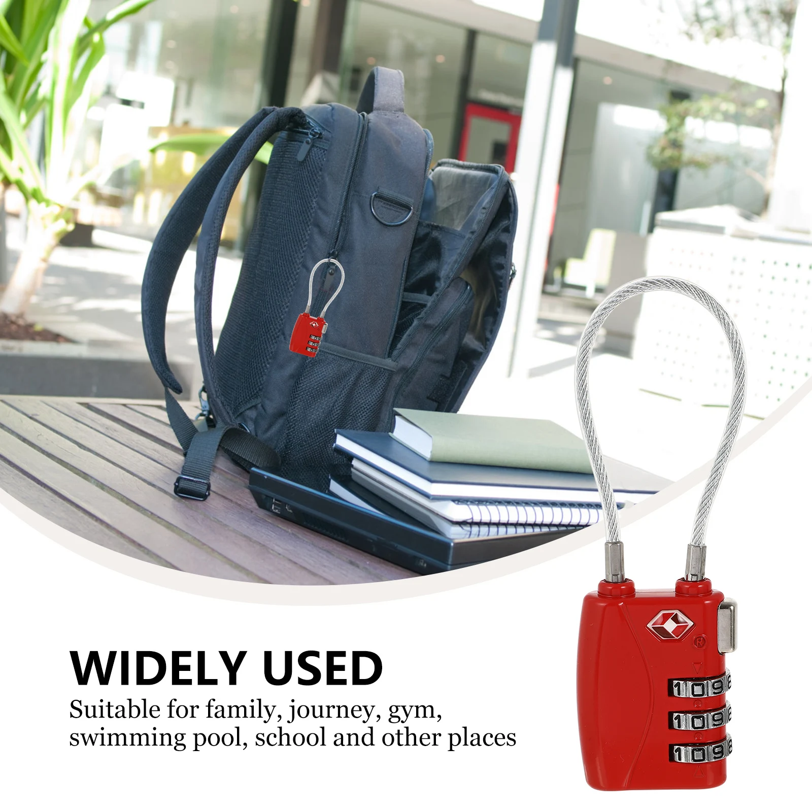 

Дорожный кодовый замок Essentials с паролем для шкафчика, больше замков для багажа, навесной замок