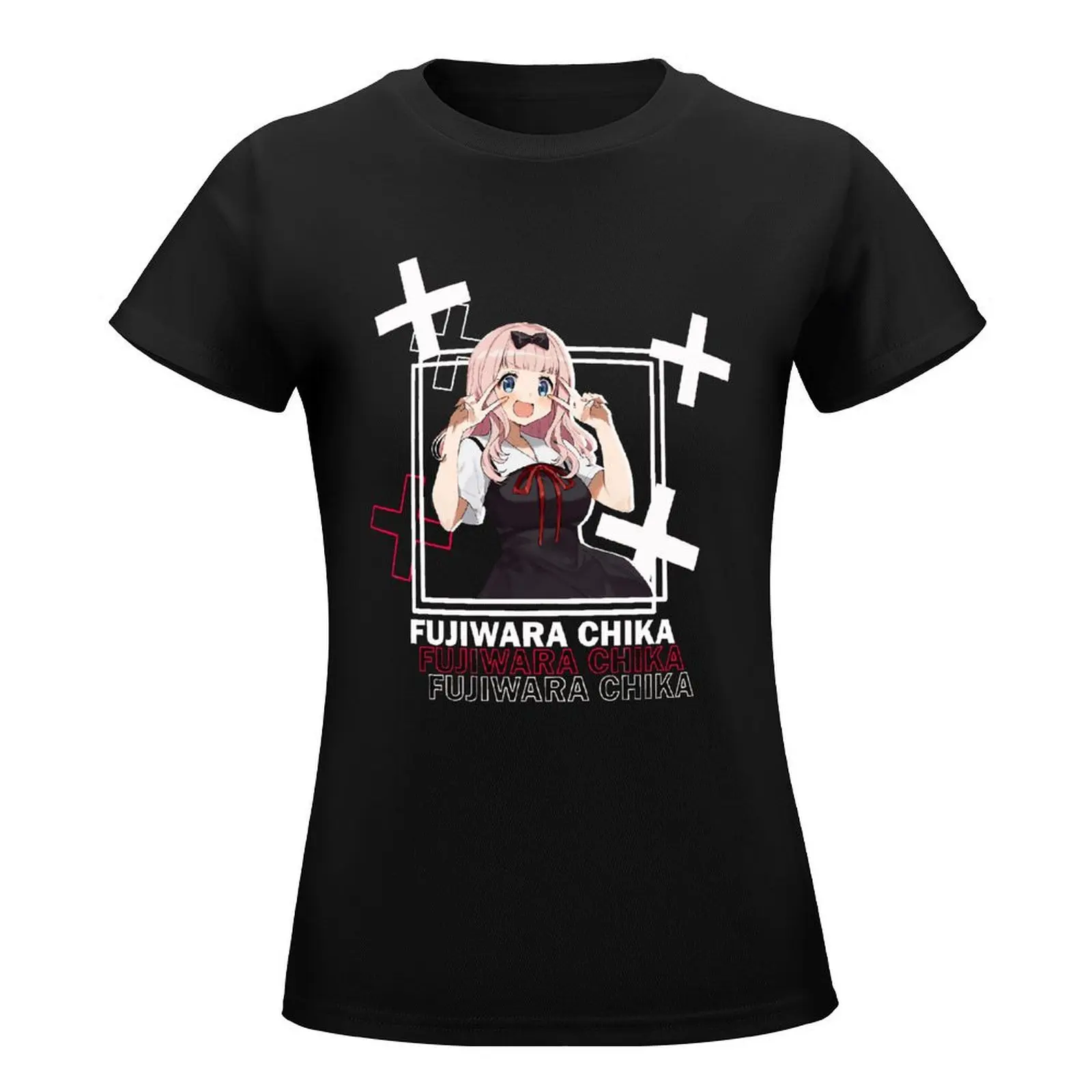 Chika Fujiwara Kaguya Sama Wa Kokurasetai T-shirt Harajuku Campaign Tshirt Graphic Vintage Home Humor