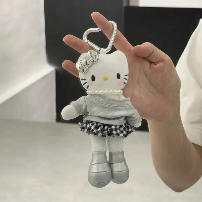 Sanrio perna longa menina estilo antigo médio chaveiro de pelúcia pingente mochila diária acessórios de moda personalizados