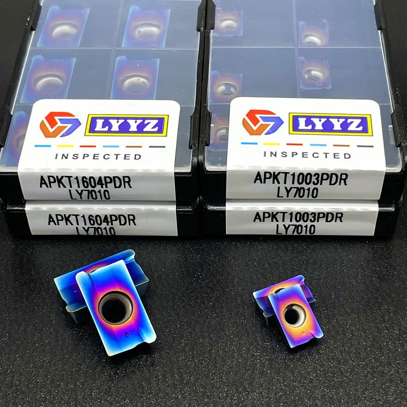 

APKT1604PDR APKT1003PDR LY7010 высококачественный нано-синий APKT 1135 1604 Твердосплавная пластина Токарный резак Инструмент Токарная пластина
