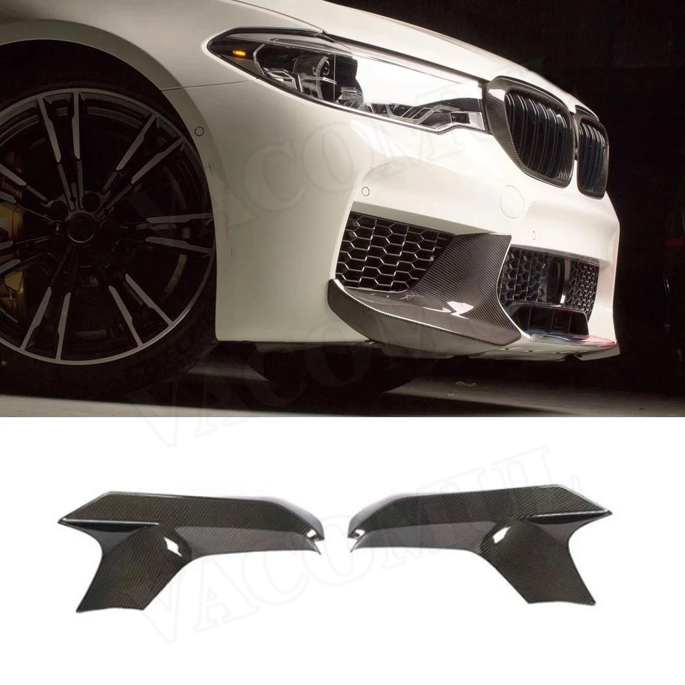 

VACOMUL For 5 Series Carbon Fiber Front Lip Flaps Bumper Trim Protect For BMW F90 M5 2018 2019 FRP MP Style Head Chin Splitters