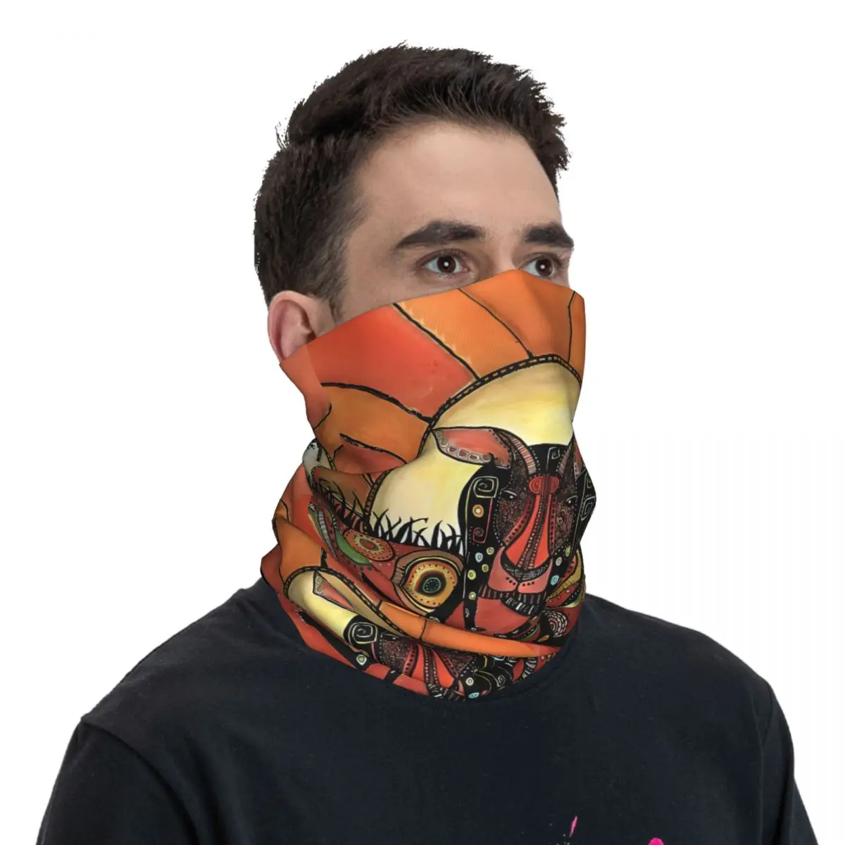Art Scarf Neckerchief Neck Face Mask Polyester