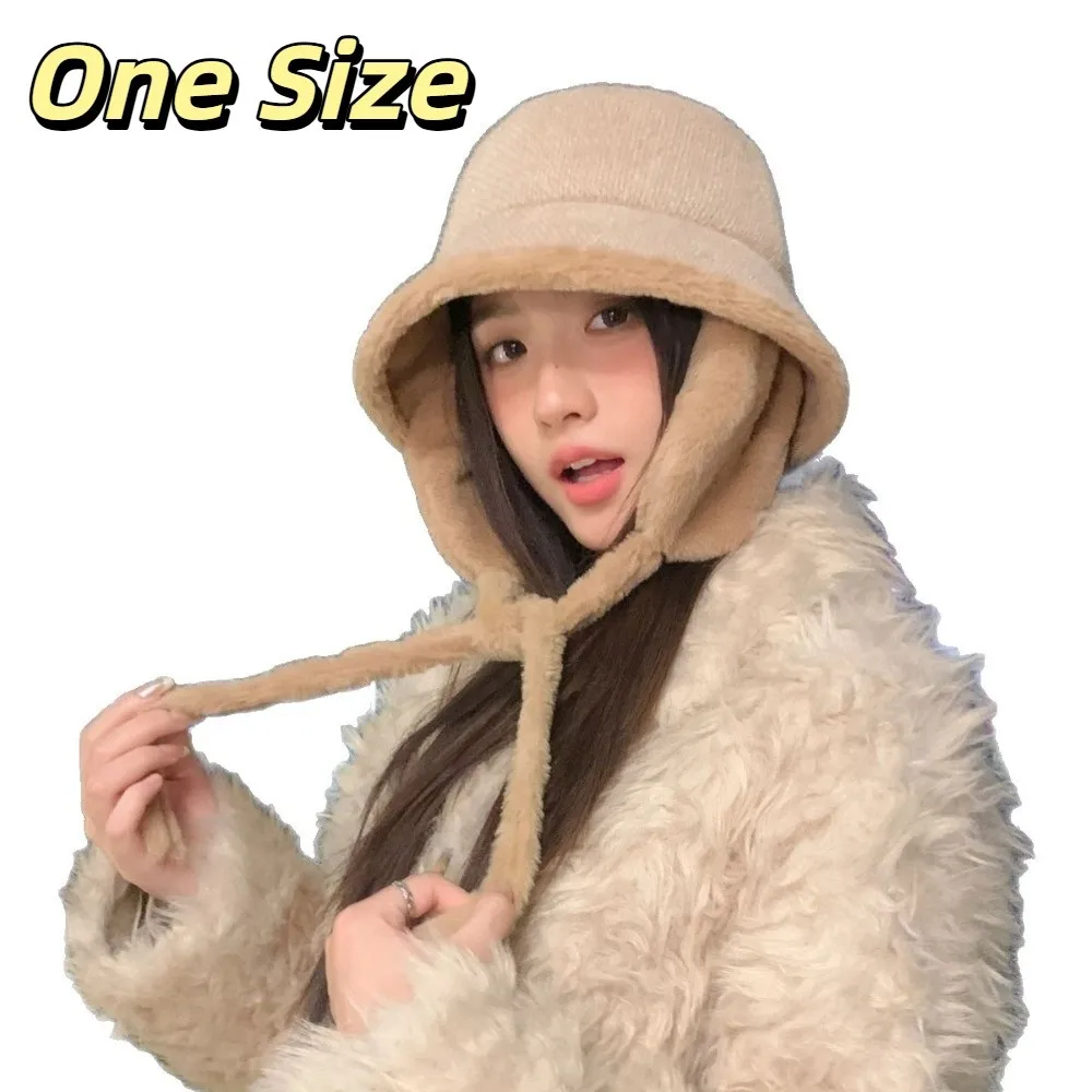 الموضة بلون الشتاء قبعة تدفئة حماية الأذن صوف مبطن المرأة قبعة الجولف نسيج القطن الفراء قبعة الشتاء الملحقات