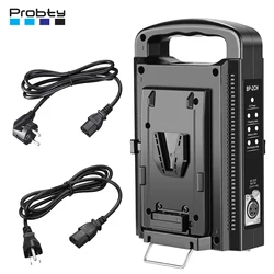 V-Mount V Mount V Lock Dual Channel Battery Charger with DC 16.5V Power Supply Compatible with All V-Mount Plates